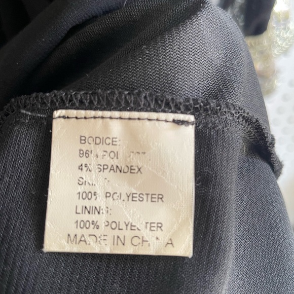 Black Babydoll Dress with Gold Embroidery - Picture 4 of 5